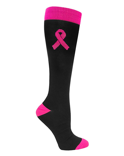 Black and Pink Compression Stockings