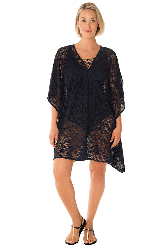 Open shoulder swimwear cover up