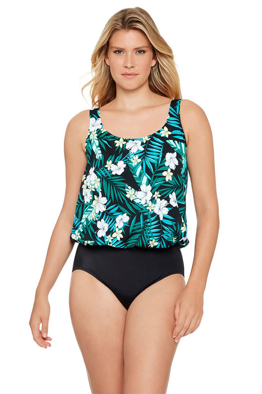 T.H.E Collection Triple Tier Tankini Swim Top