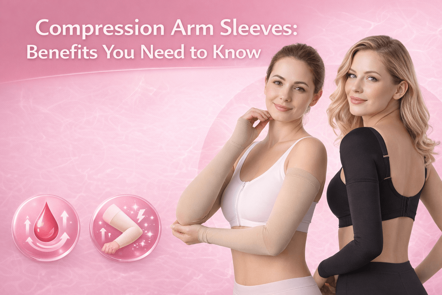 Benefits of wearing compression arm sleeves for swelling and recovery.
