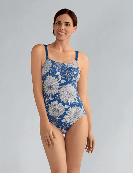 On Piece Blue Swimwear