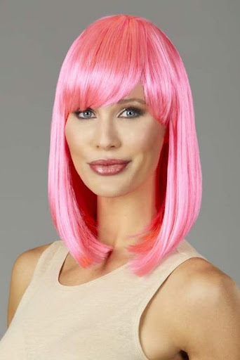 Medium Pink Hair Wig