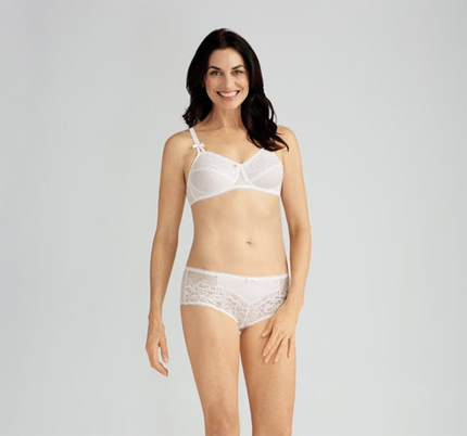 Buy White floral Mastectomy Bra